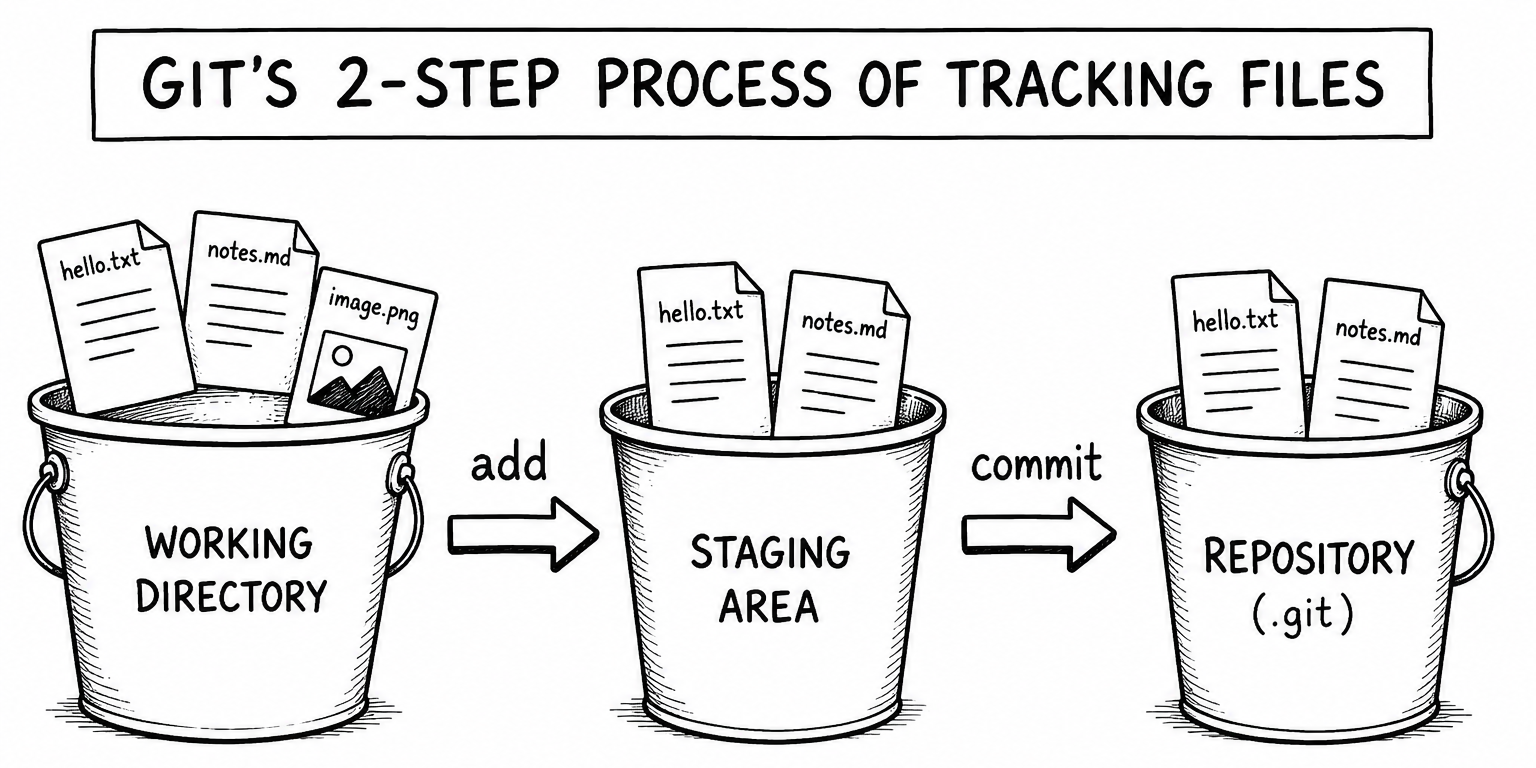 depiction of the git process