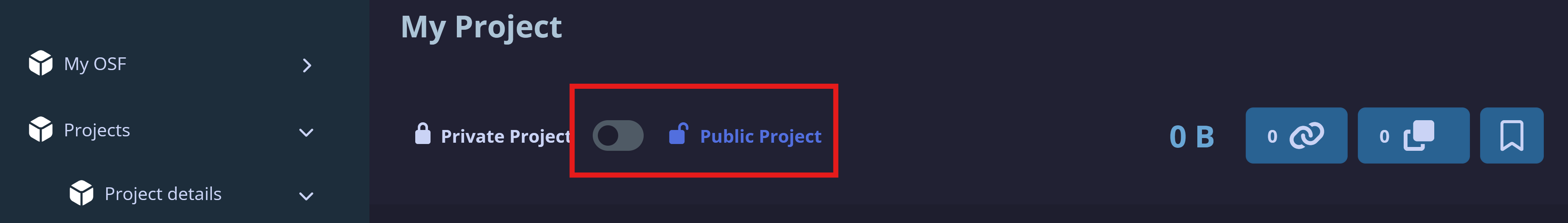 screenshot for making a project public