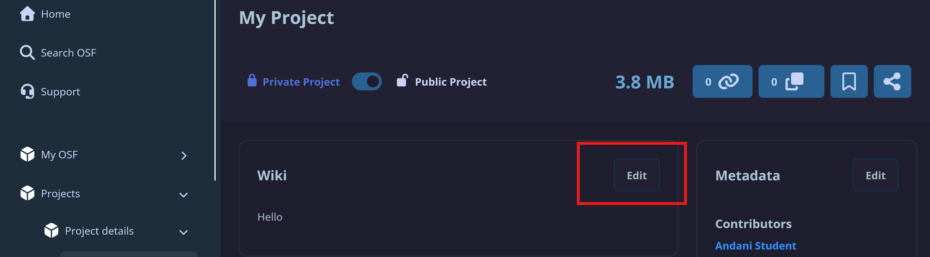 screenshot for wiki button