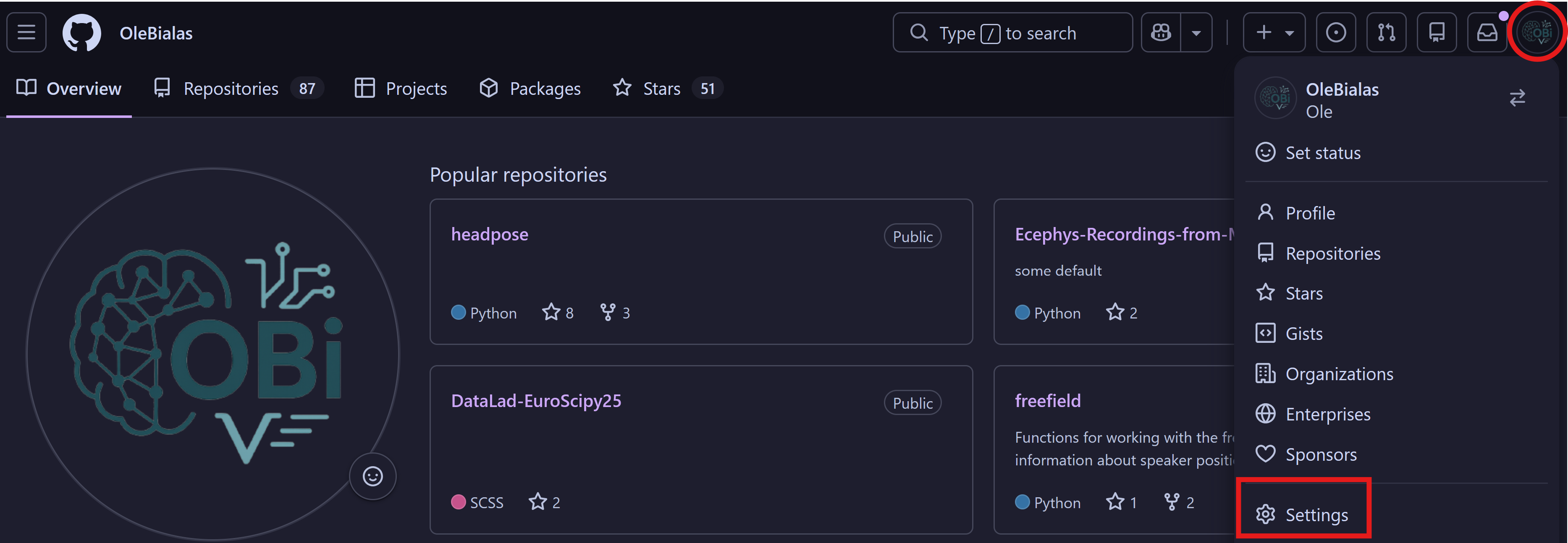 GitHub Settings