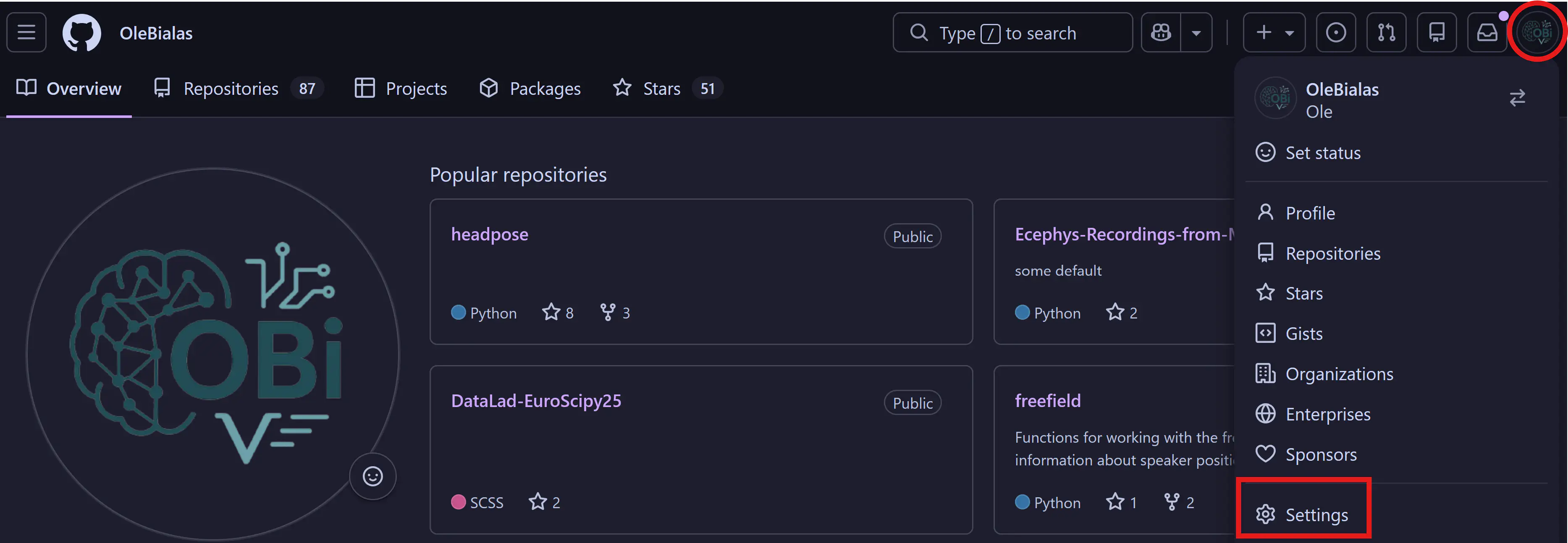 GitHub Settings